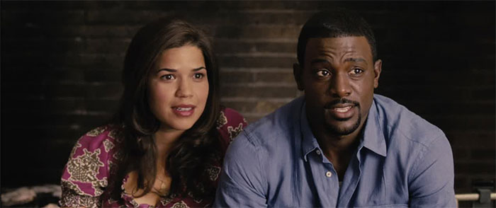 Scene from Our Family Wedding movie featuring a couple, highlighting the best wedding movies celebration of love.