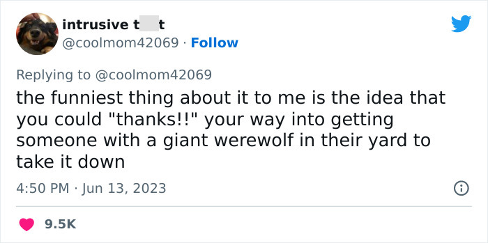 City Tries To Force This Woman To Take Down Her Epic Werewolf Statue, She Stands Her Ground With Technicalities And Now Folks Online Stand By Her City Tries To Force This Woman To Take Down Her Epic Werewolf Statue, She Stands Her Ground With Technicalities And Now Folks Online Stand By Her