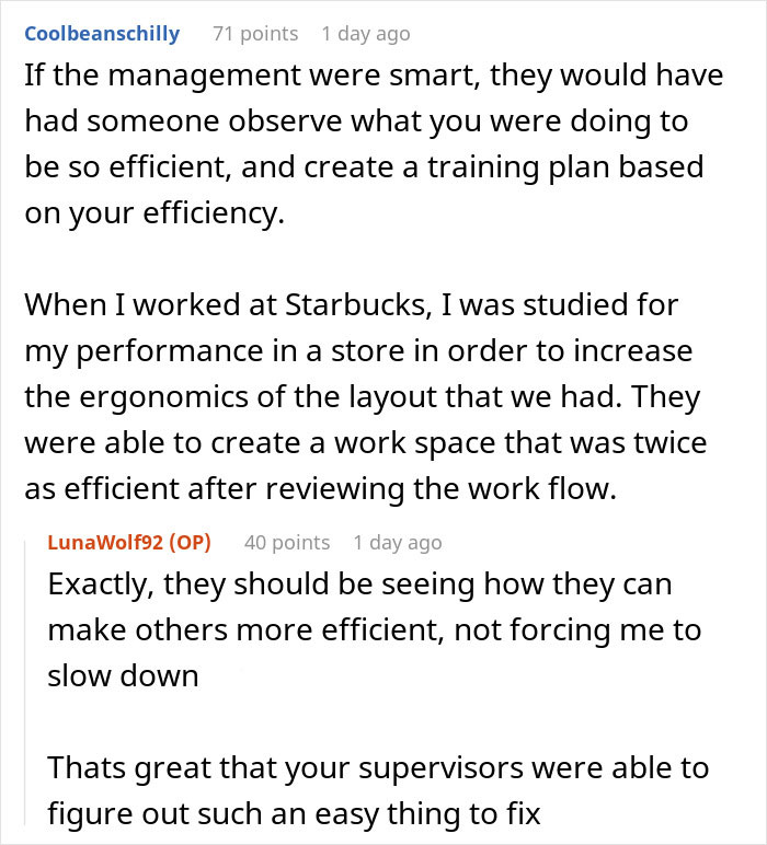 “I Got Reprimanded”: Worker Gets Called Out For Being Faster Than Others, So She Maliciously Complies With New Orders “I Got Reprimanded”: Worker Gets Called Out For Being Faster Than Others, So She Maliciously Complies With New Orders