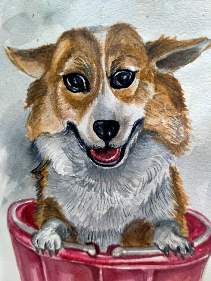 I Create Watercolor Paintings With Dogs