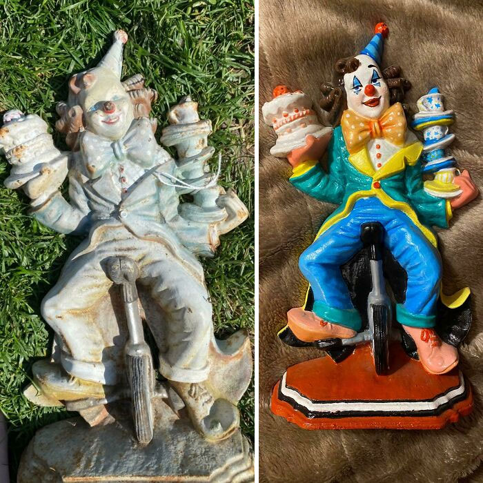 Repainted An Old Clown Doorstop A While Ago, I Loved Bringing Him To Life!