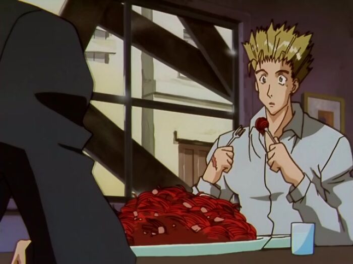 Knives eating from Trigun