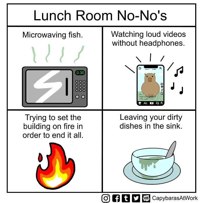 A Funny Comic About Capybaras In A Toxic Work Environment