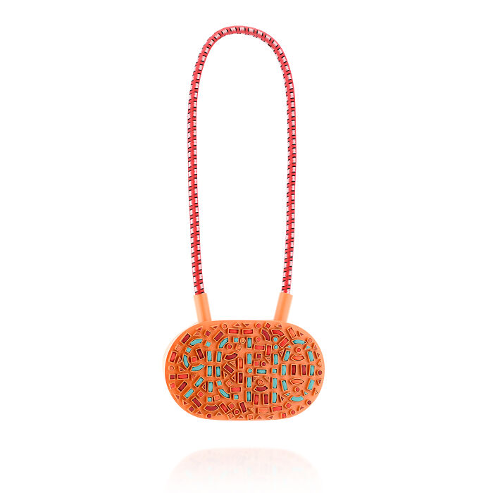 Mind Blowing Big Orange Oval Pendant