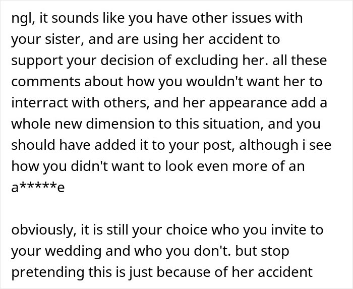 &ldquo;AITA For Uninviting My Mom From My Wedding?&rdquo;: Bride Doesn&rsquo;t Want Her Disabled Sister At Her Wedding, Causing Massive Rift In Family