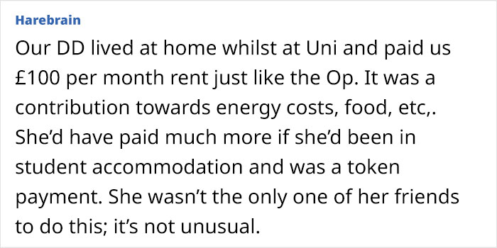 Peeps Online Shocked At The Fact Parents Charge Student Daughter $130 In Rent