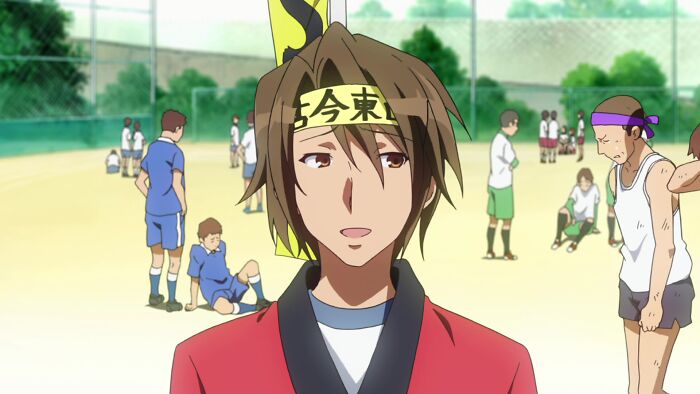 Koizumi Itsuki looking and talking from The Melancholy of Haruhi Suzumiya