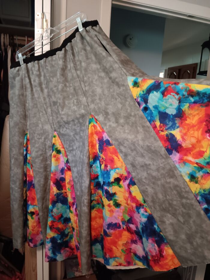 Just Need To Hem The Bottom Of This Skirt And She'll Be Done!