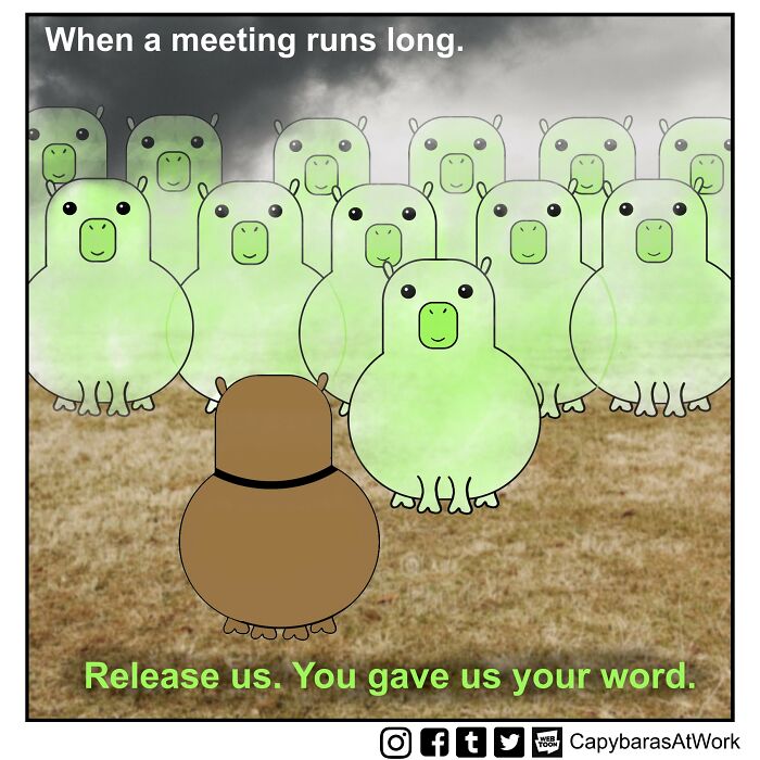 A Funny Comic About Capybaras In A Toxic Work Environment