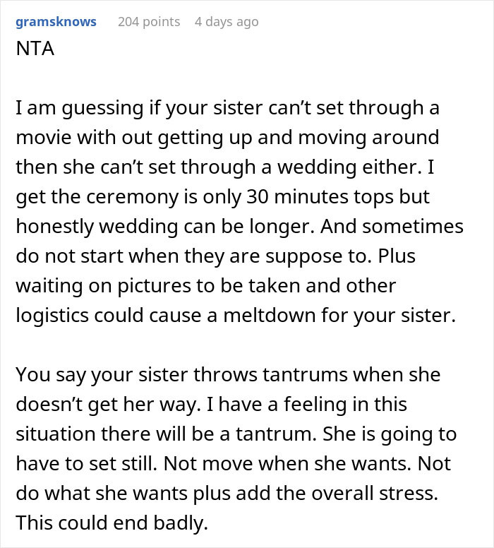 &ldquo;AITA For Uninviting My Mom From My Wedding?&rdquo;: Bride Doesn&rsquo;t Want Her Disabled Sister At Her Wedding, Causing Massive Rift In Family