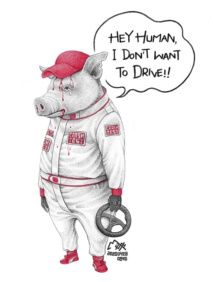 Artist Tries To Raise Awareness About Animal Abuse With These 23 New Uncomfortable Illustrations