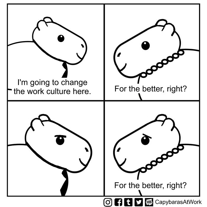 A Funny Comic About Capybaras In A Toxic Work Environment