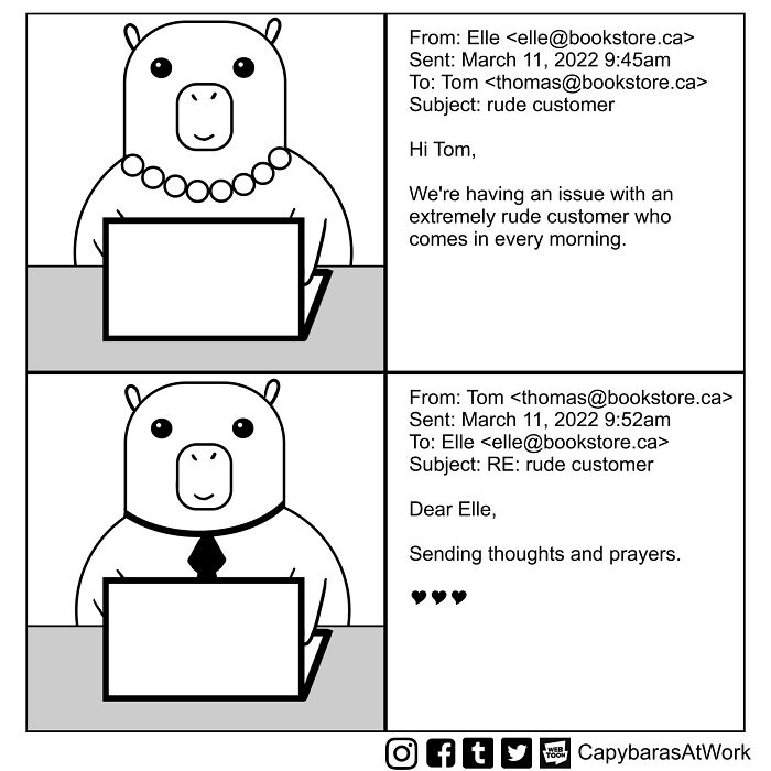 A Funny Comic About Capybaras In A Toxic Work Environment