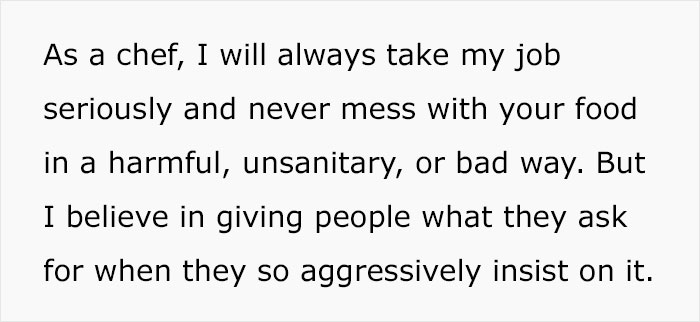 People Are Loving This Chef For Treating Customers’ Ridiculous Requests With Perfect Pettiness People Are Loving This Chef For Treating Customers’ Ridiculous Requests With Perfect Pettiness