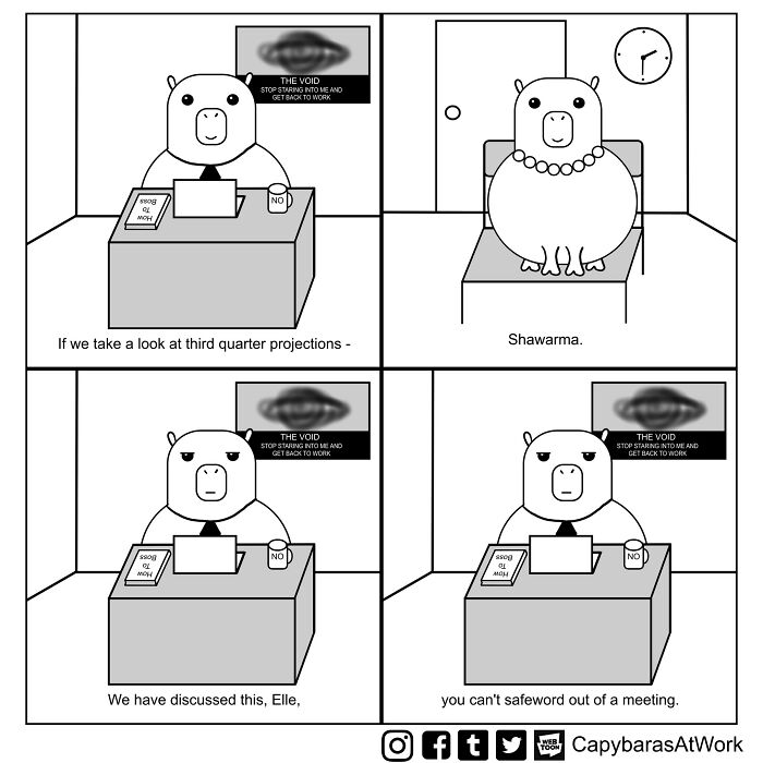 A Funny Comic About Capybaras In A Toxic Work Environment