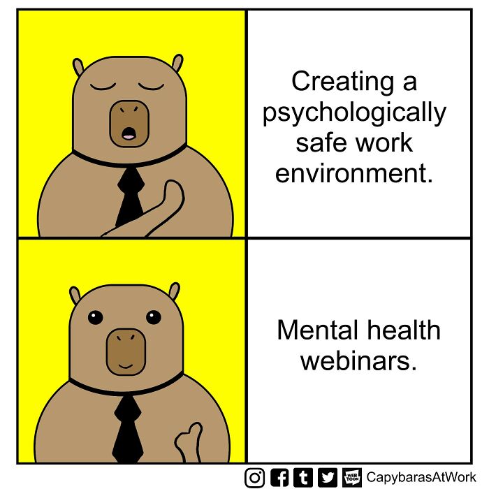 A Funny Comic About Capybaras In A Toxic Work Environment