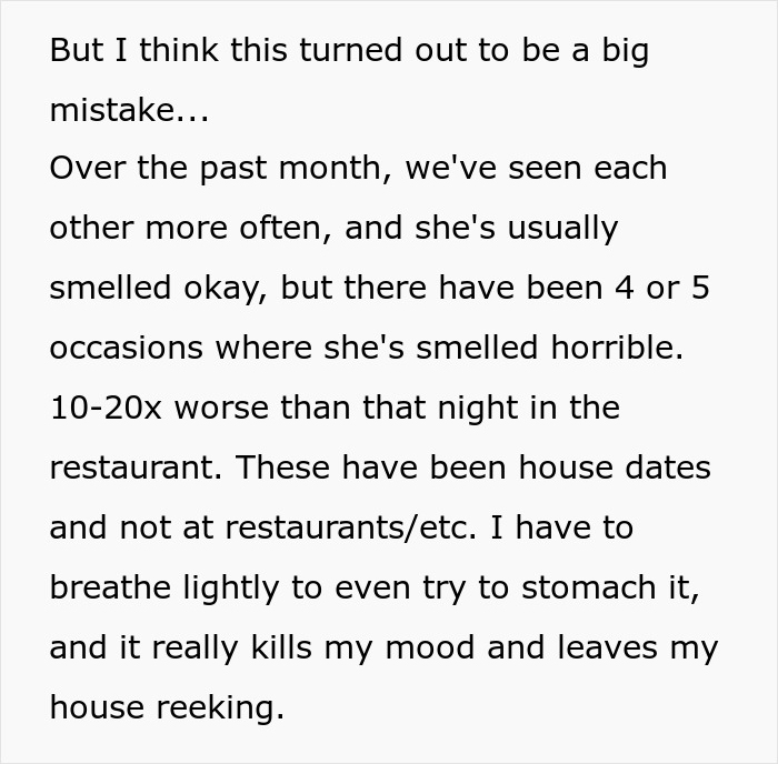 “I Think This Turned Out To Be A Big Mistake”: Guy Regrets Saying He Doesn't Mind GF’s Smell “I Think This Turned Out To Be A Big Mistake”: Guy Regrets Saying He Doesn't Mind GF’s Smell