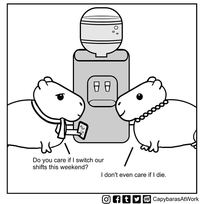 A Funny Comic About Capybaras In A Toxic Work Environment