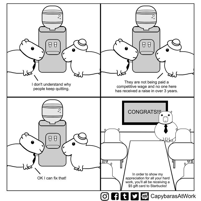A Funny Comic About Capybaras In A Toxic Work Environment