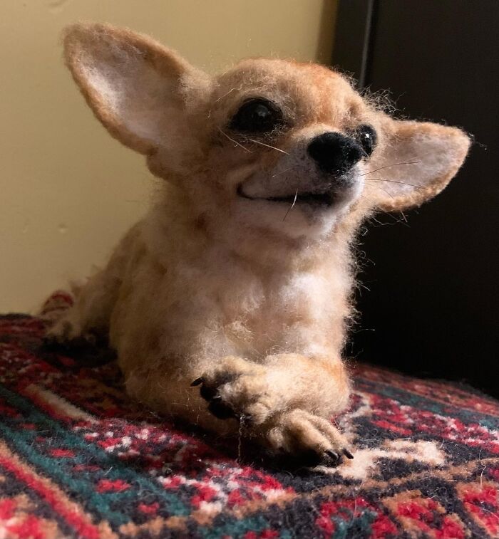 I Make Pocket-Size Wool Dogs