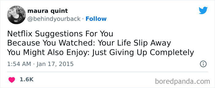 netflix sugesting giving up completely meme