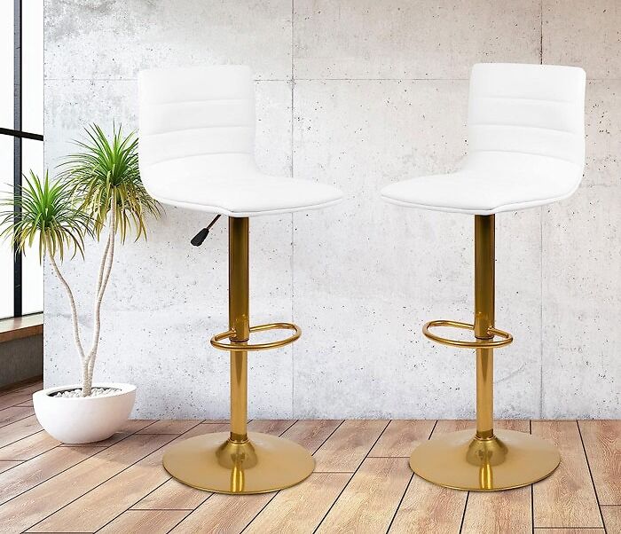 Flash Furniture Vinyl Adjustable Bar Stool With Back: Now $160.98 (Was $655)