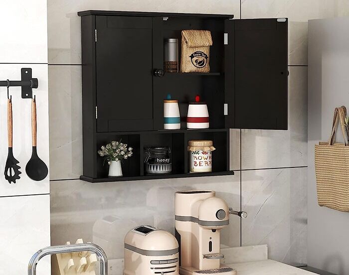 Taohfe Black Bathroom Cabinet: Now $69.29 (Was $109.99)