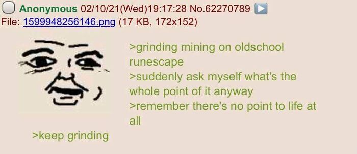 there's no point in anything anyway meme