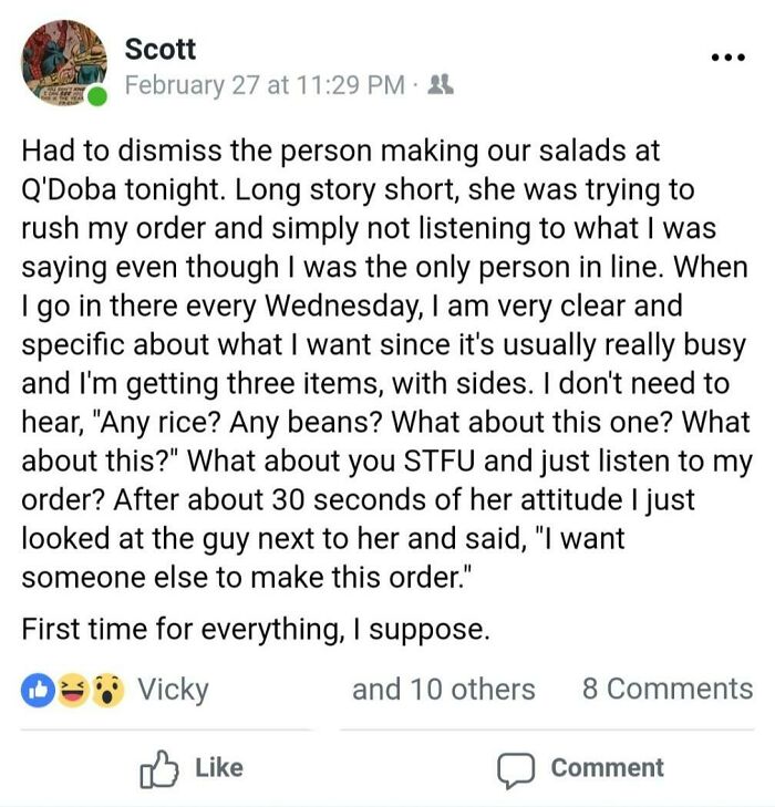 Went On Facebook For The First Time In 6 Months, Greeted With A Family Friend Bitching About Someone Doing Their Job