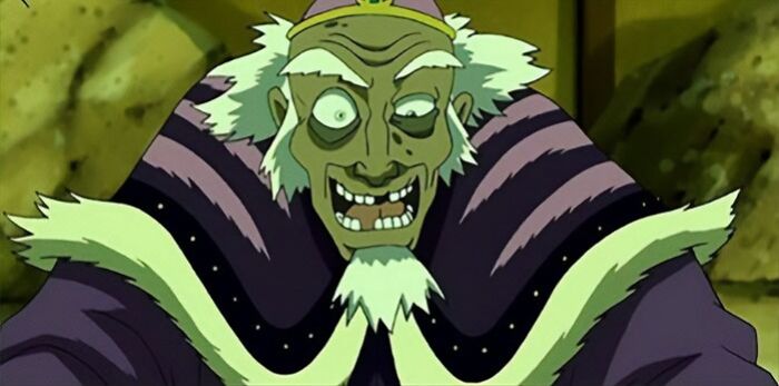 King Bumi smiling with a playful expression in a scene from Avatar The Last Airbender quotes collection.