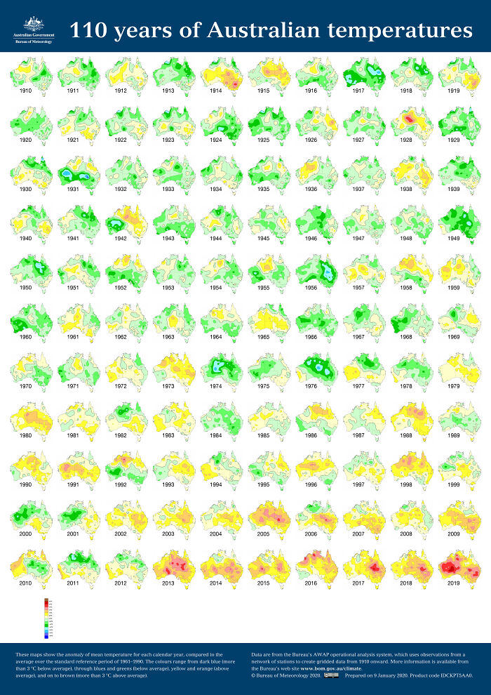 110 Years Of Australian Temperatures