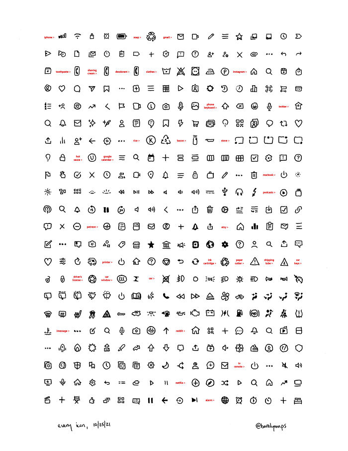 I Drew Every Icon I Saw In A Single Day