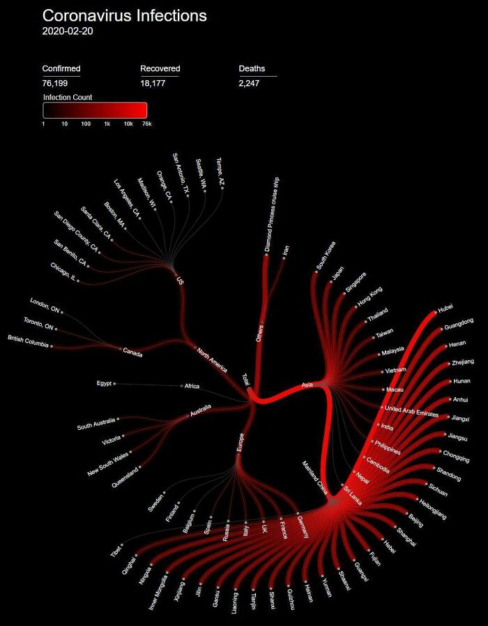 Coronavirus Infection Map (Link In Comments)