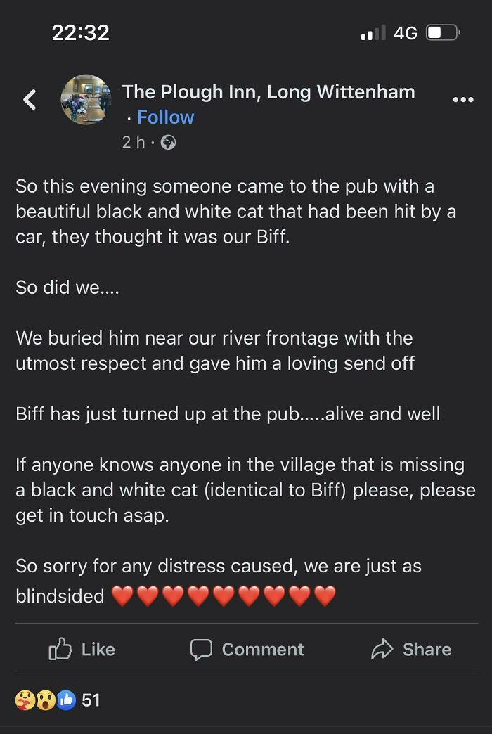 A Facebook Post From My Local Pub Last Night