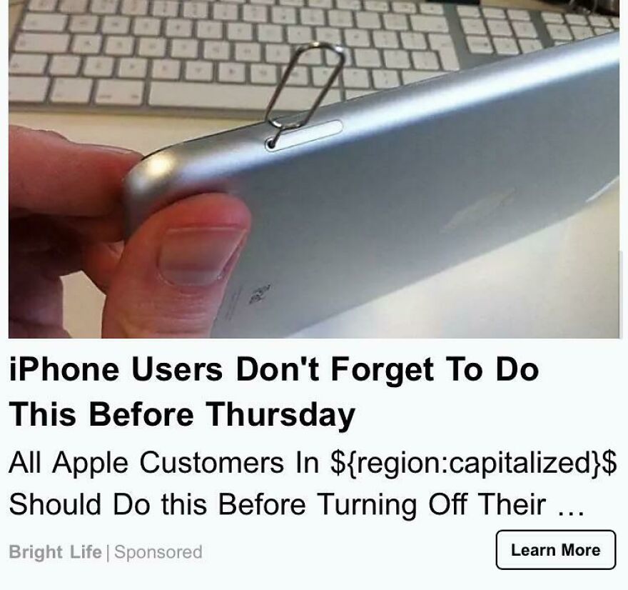 I Think This Ad Forgot Something Important To Sound Convincing But I Just Can't Put My Finger On It