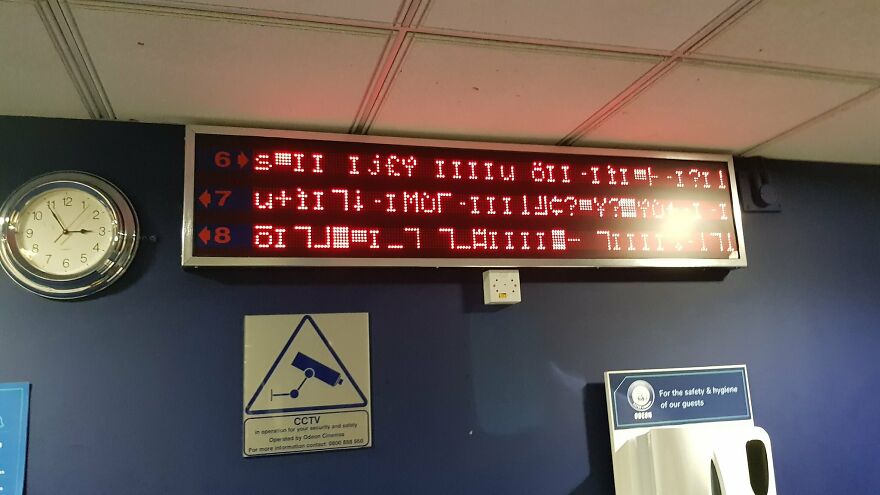 A Comforting Sign Before Watching A Horror Movie At My Local Cinema