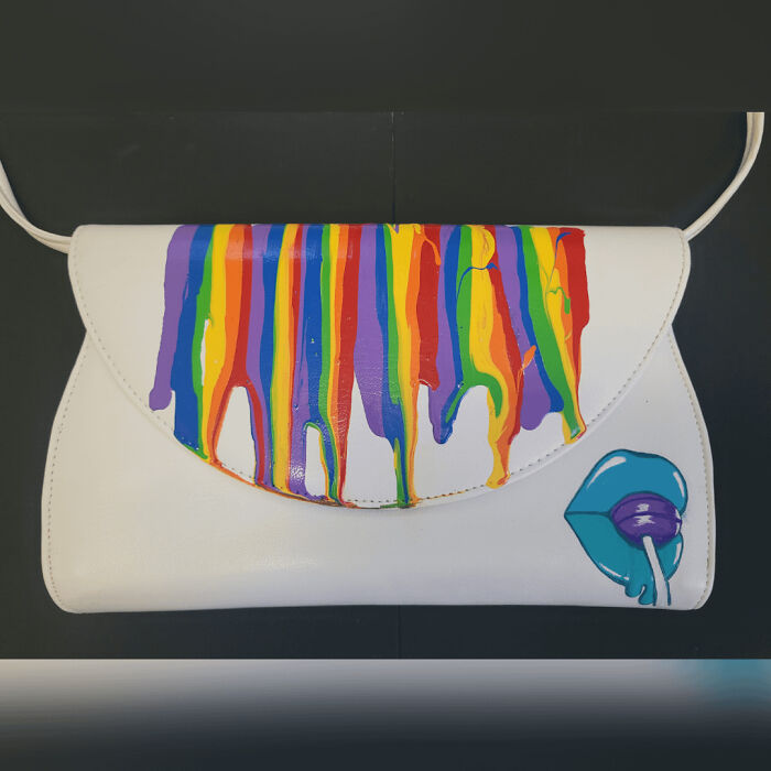 Gave This Boring White Thrift Store Purse Some Much Needed Color