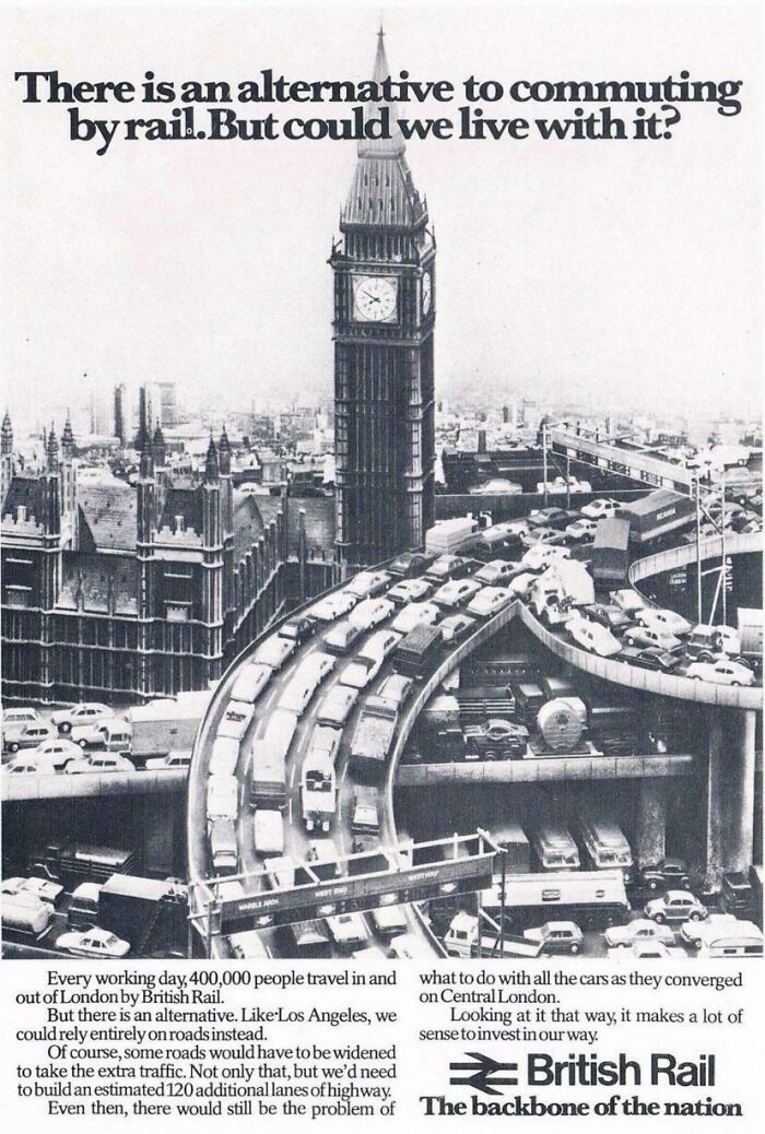 1979 Advertisement For London Transit Showing How The City Would Look If Built By American Planners