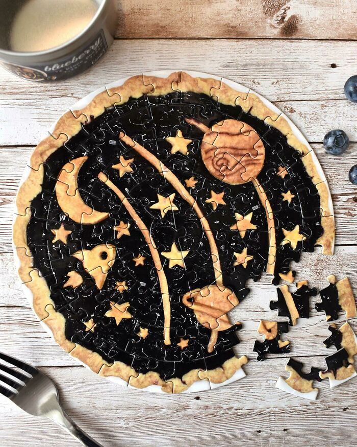I Printed My Blueberry Pie On A Puzzle So I Could Enjoy It Again And Again. It Was Delicious!