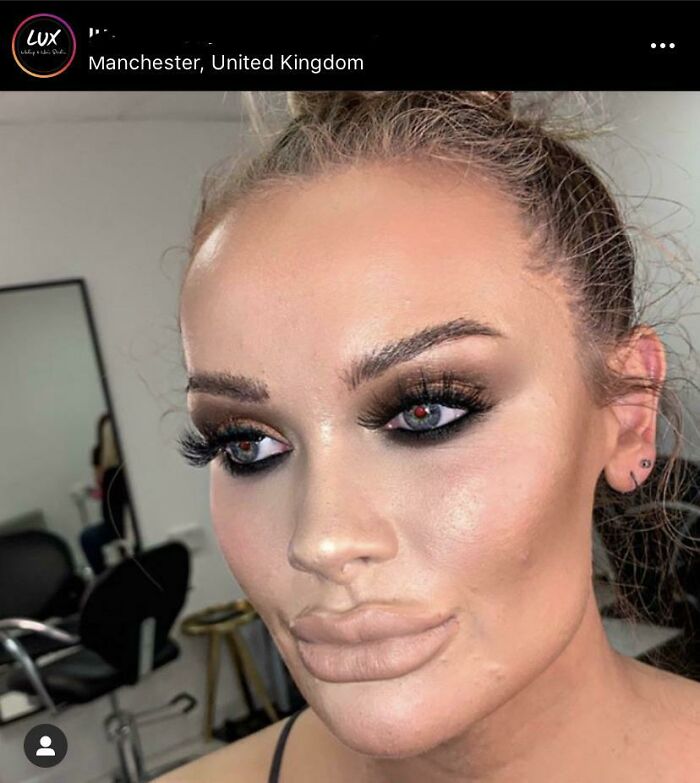 Could Not Imagine Going To A Professional Salon For This Cakey Mess