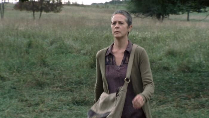 Carol Peletier walking outside 