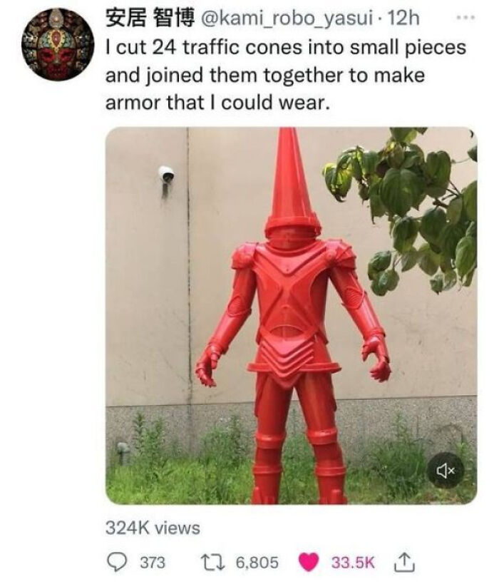 Armor Of The Traffic Cone: Negates Bludgeoning Damage And Causes Charging Enemies To Reroute To One Side To Avoid You. Full Body Slot