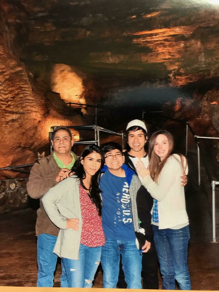 We Took This Photo In The Caves Of Branson, Mo Over 2 Years Ago. We Never Noticed Our Unexpected Guest Untill Now!