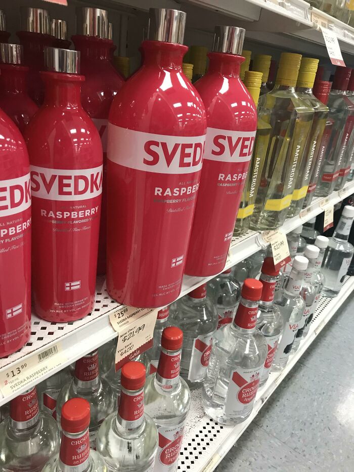 Saw This At The Local Liquor Store. Who Does This ? They Are Big Glass Bottles !