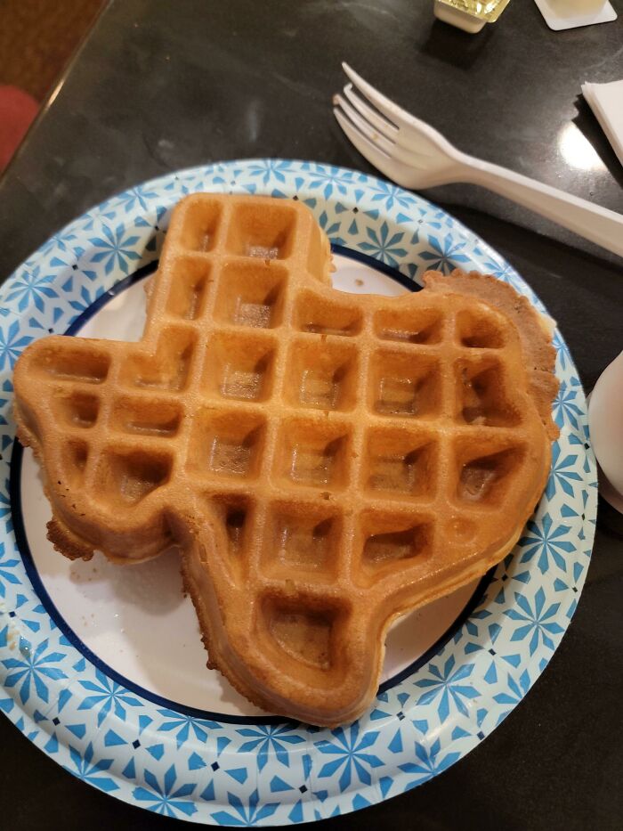 My Dad’s Hotel Waffle In Texas