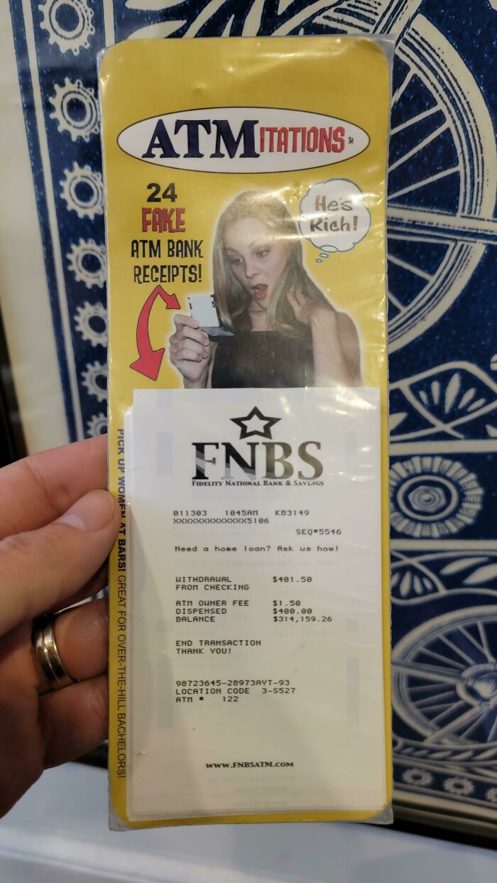 Fake ATM Receipts