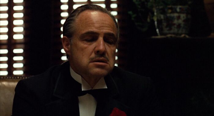 Don Vito Corleone looking down