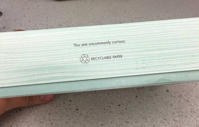 This Message At The Bottom Of My Cereal Bar Box