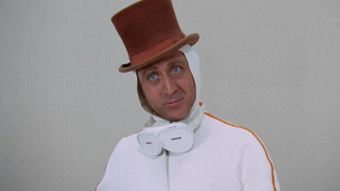 W***y Wonka wearing white costume 