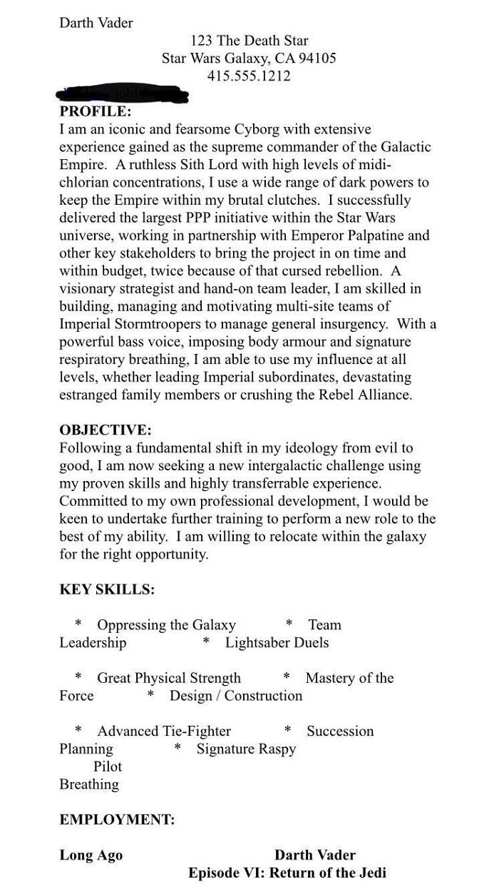 My Workplace Received This CV Today